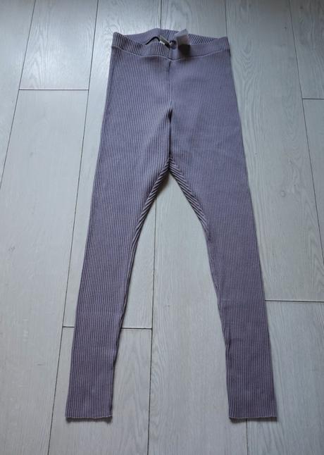 Vrúbkované legíny h&m basic, h&m,m