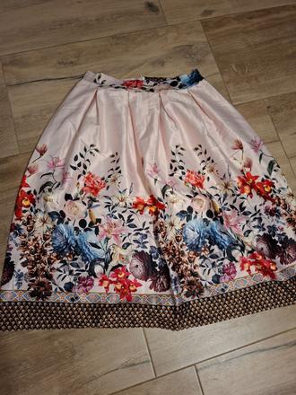 Kvetinova satenova sukna elegantna, m