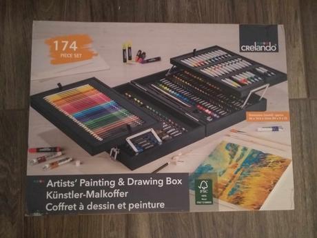 Kreatívny kufrík s farbami a ceruzkami, 