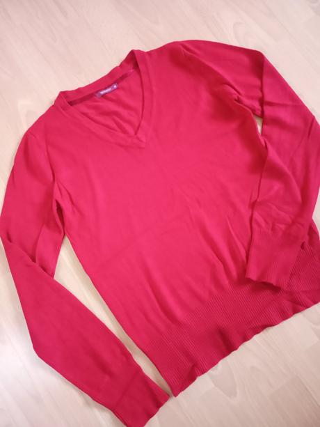 Červený pulóver cons jeans, m