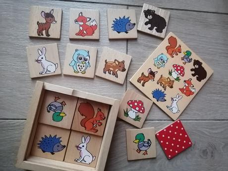 Drevené pexeso lesné zvieratká, 