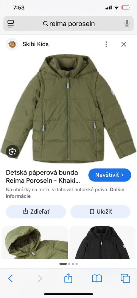 Reima porosein kačacia perová bunda, vesta 152/158, reima,128