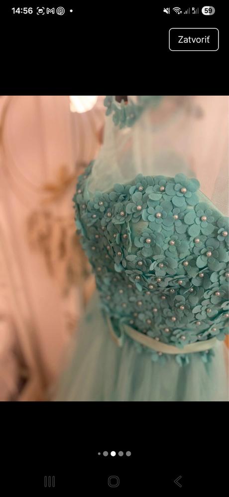 Baby doll tiffany blue šaty, s
