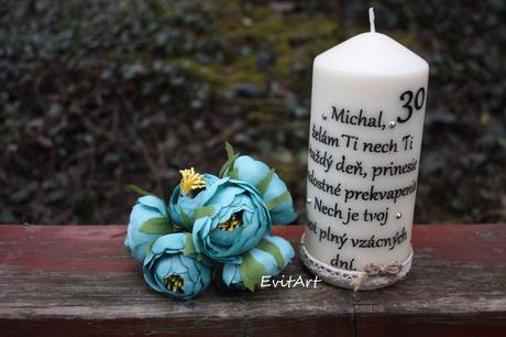Sviečka s textom, 