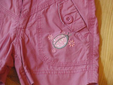 Ružové kraťasy s lienkou - nenosené pre 2-3r, kids,98