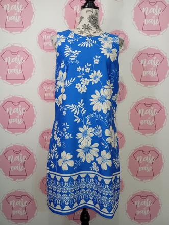 Modro biele šaty vince camuto, l