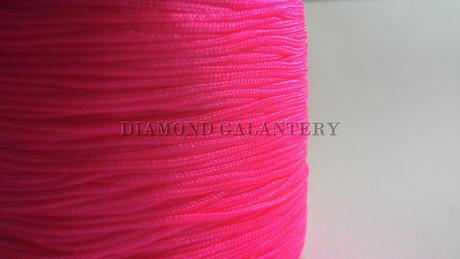 Shamballa šnúrka nylonová 0,8 mm - neon pink, 