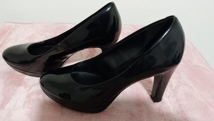 Čierne lakované lodičky, graceland,36