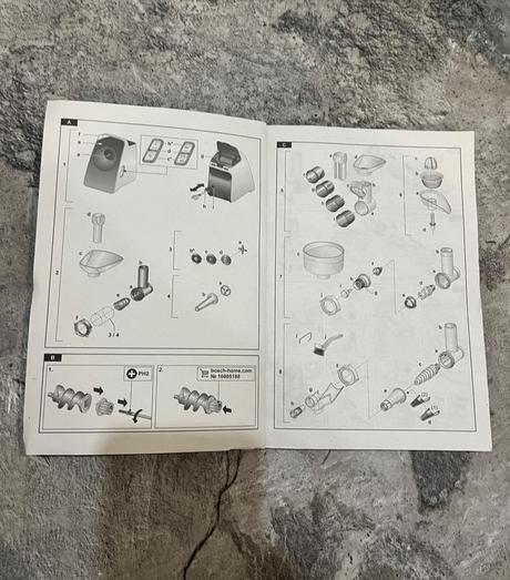 Mlynček na mäso bosch mfw3x10b 500w, bosch