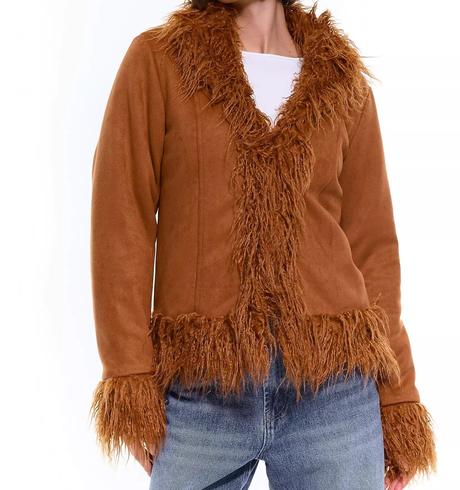 Kabátik z imitácie semišu veľ.38 gate, gate,38