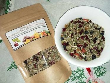 Sypane caje s ovocim a repov,