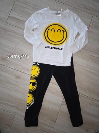 Pyzamo smajlik, h&m,110