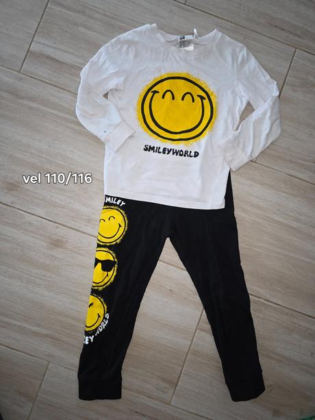 Pyzamo smajlik, h&m,110