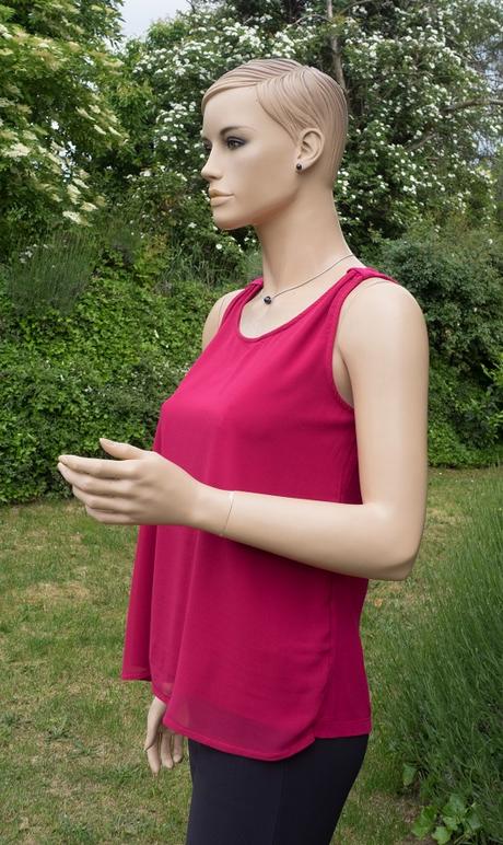 Cyklámenový blúzkovo-tričkový top, 38