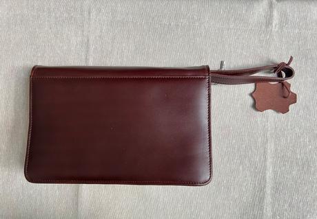 Hnedá kožená pánska taška etue s registrom a pút,