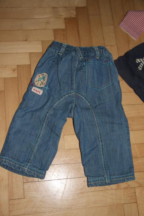 Komplet - podšité rifle a tričko, next,80