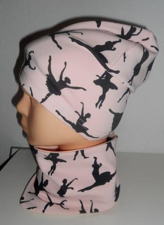 Čiapka šmolko jednovrstvová + šatka na krk obojstr, 50 - 158