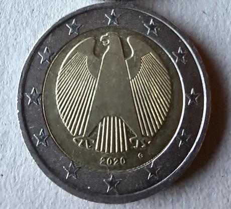 2 eur nemecko 2020 "d" , "g", 