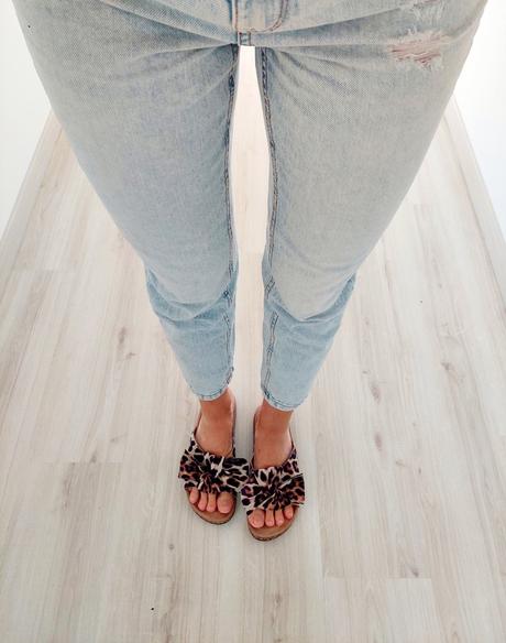 Bledomodré mom rifle/džínsy, fishbone,xs