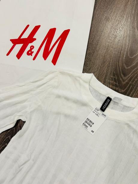 H&m štylove tričko s rozširenymi rukavmi s, h&m,s