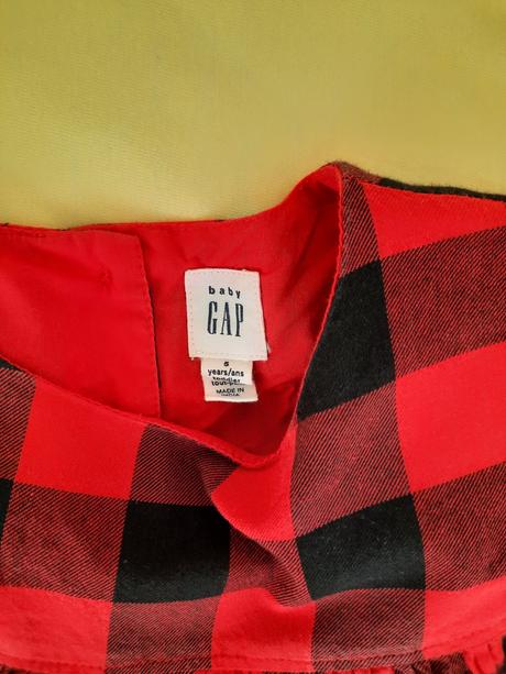 Dievčenské kárované šaty, gap,116