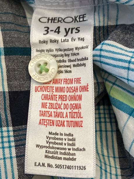 Chlapčenská kockovaná košeľa (104), cherokee,104