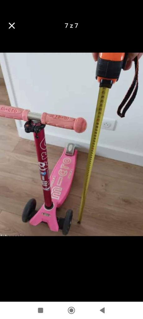 Kolobežka micro ružovej farby pre dievčatá, micro