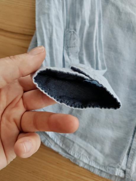 Bledomodrá košeľa, h&m,128