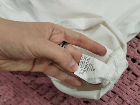 Biele tričko so stojacikom, xl