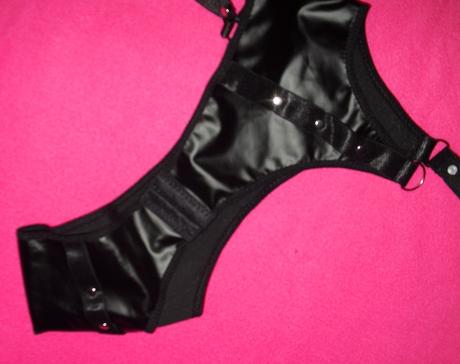 Kozenkovy leskly sexy podvazkovy pas, m