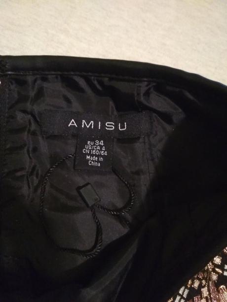 Čierno zlatá suknička, amisu,34