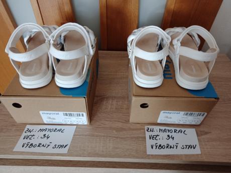 Dievčenské sandále zn.mayoral veľ.34, mayoral,34