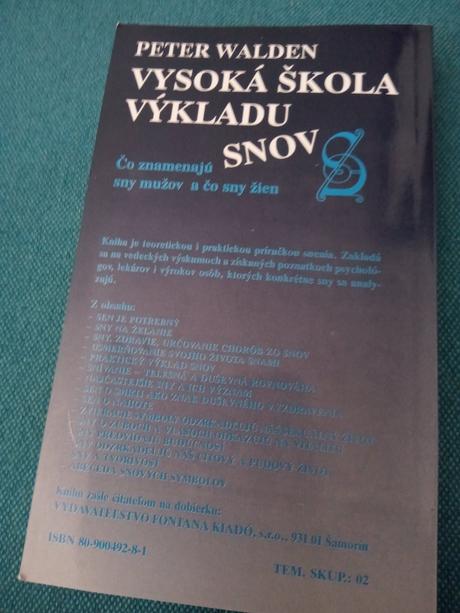 Kniha vysoká škola výkladu snov,