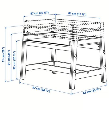 Ikea rastuci stol+lavica,