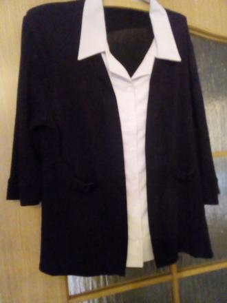 Blúzka ciernobiela, xxl