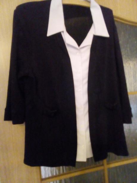 Blúzka ciernobiela, xxl