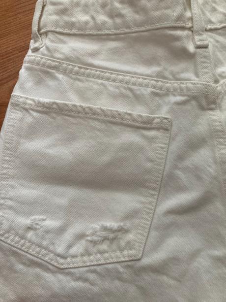 Zara biele denim šortky, zara,s