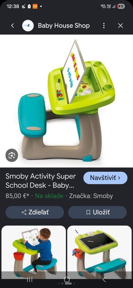 Smoby lavica s tabuľou, 