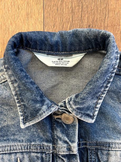 Riflová bunda h&m 116, h&m,116