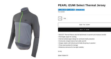 Cyklistická bunda pearl izumi select thermal, xxl