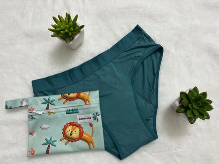 Menštruačné nohavičky lunamia - zelená sada, xxl