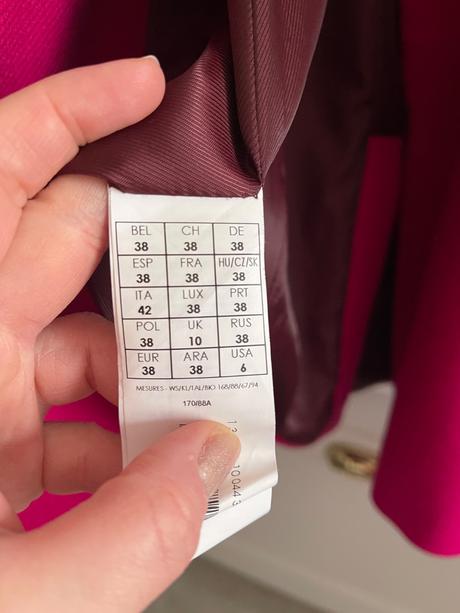Elegantný fuchsiový kabát promod 75 percent vlna, promod,m