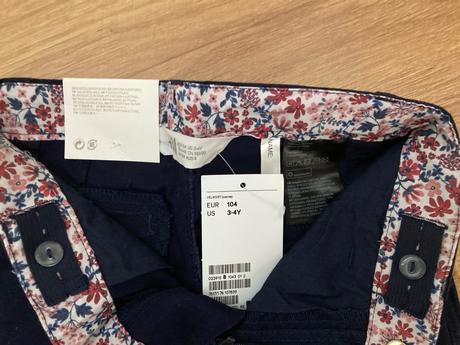 Tmavomodré nohavice, h&m,104