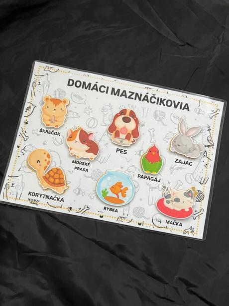 Didaktická zalaminovaná aktivita na suchý zips,