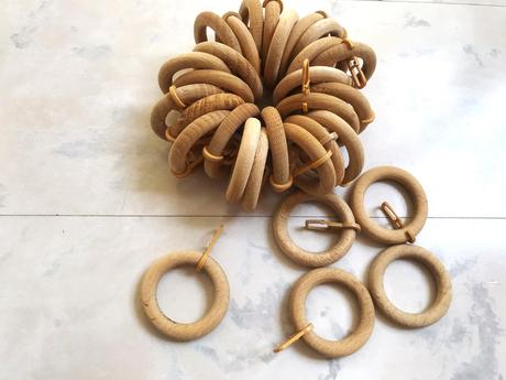 Drevené krúžky 30 ks, 