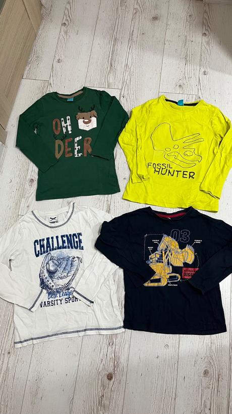 Tričko s dlhým rukavom 4ks 122, 122