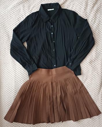 Čierna viskózová košeľa veľ.38, 38