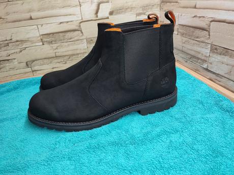 Timberland 47,5 - pánske čierne kožené topánky, timberland,47