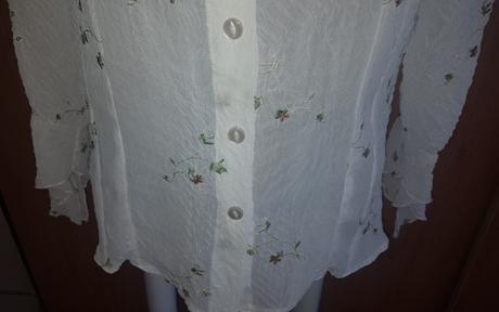 Biela vyšívaná blúzka, 42