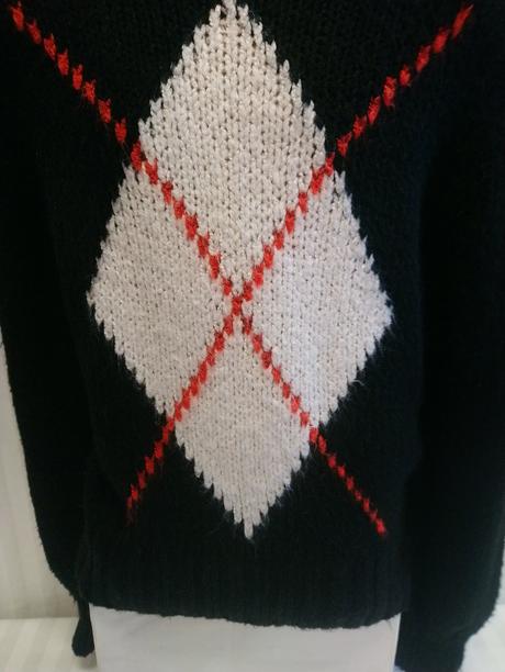 Dievčenský čierny pulóver s motívom, 152-158 cm, 158